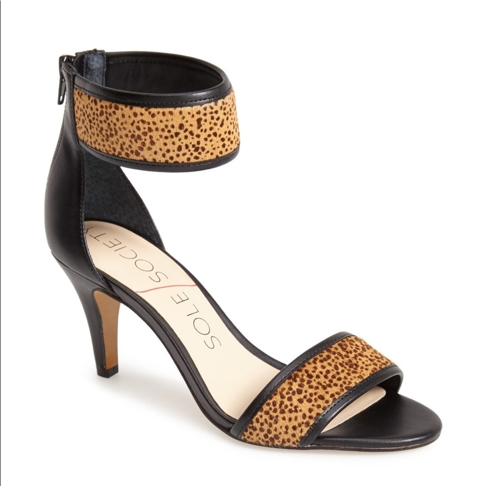 Sole Society Vonya OpenToe Ankle Strap Heel Sandal